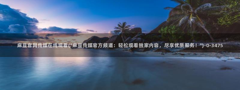 麻豆映像传媒官网地址：麻豆官网传媒在线观看(\