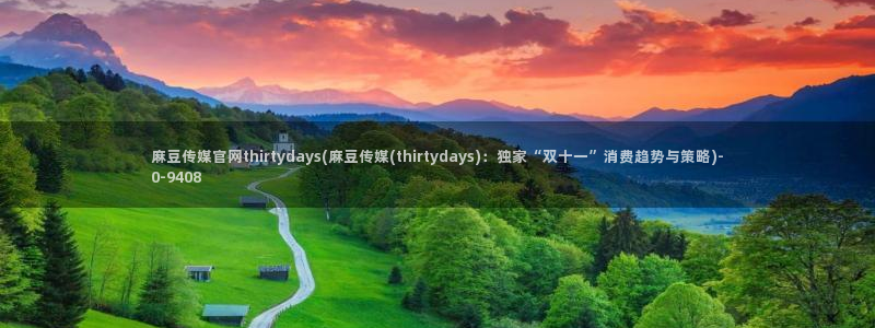 91麻豆传媒官网APP：麻豆传媒官网thirtydays(麻豆传媒(thirtydays)：独家“双十一”消费趋势与策略)